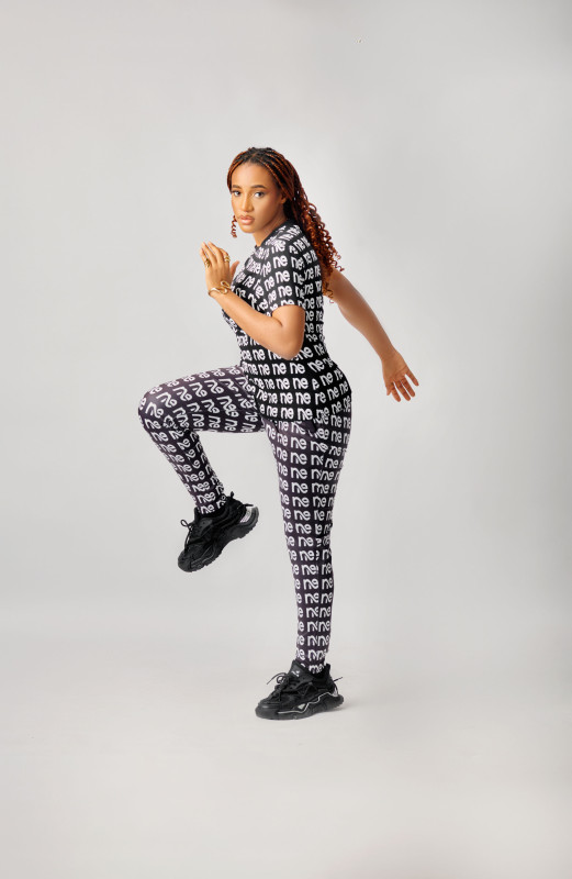 Monogram- Print Tapered Pants
